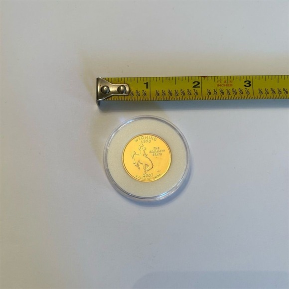 Other - 2007 Wyoming State Quarter 24K Gold Plated Uncirculated Coin